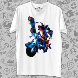 تیشرت Crash Bandicoot طرح Crash and Coco Bike