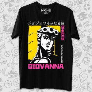 تیشرت Jojo's Bizzare Adventure طرح Giogio White and Yelloe