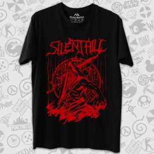 تیشرت Silent Hill طرح Pyramid Head Side Red Silhouette