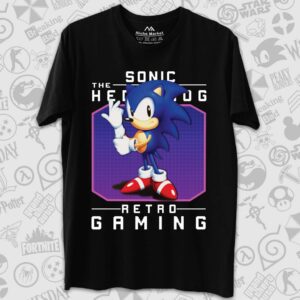 تیشرت Sonic طرح Classic Retro Gaming