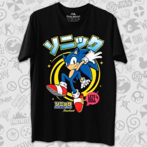 تیشرت Sonic طرح Sonic Heroes Pose Yellow Ring