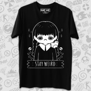تیشرت Wednesday طرح Stay Weird