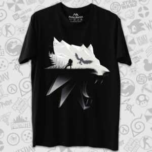 تیشرت Witcher طرح Wolf Exposure Silhouette