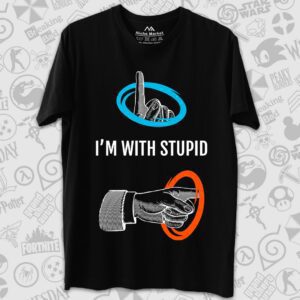 تیشرت Portal طرح I'm with Stupid