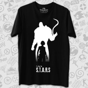 تیشرت Resident Evil طرح Nemesis and Jill Silhouette