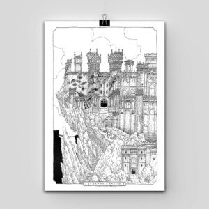 پوستر Elden Ring طرح Stormveil Castle