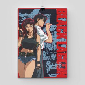 پوستر Black Lagoon طرح Vintage Halftone