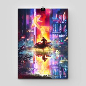پوستر Cyberpunk 2077  طرح Reflection