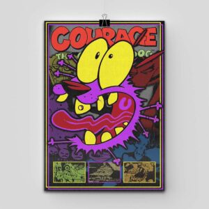 پوستر Courage the Cowardly Dog طرح Halftone Scare
