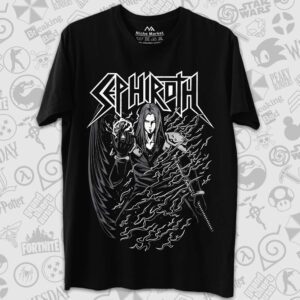 تیشرت Final Fantasy طرح Sephiroth Gray Silhouette