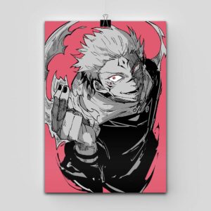 پوستر Jujutsu Kaisen طرح Sukuna Pink