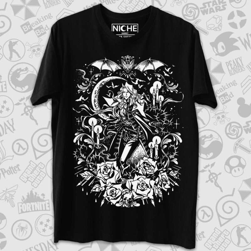 Tshirt Black with dessdaignssa