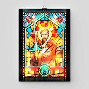 پوستر Star Wars طرح Obi-Wan Stained Glass