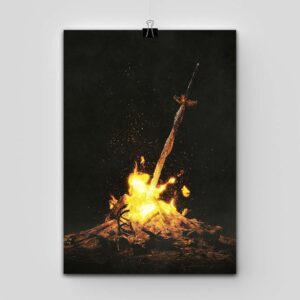 پوستر Dark Souls طرح Bonfre