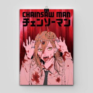 پوستر Chainsaw Man طرح Power close up