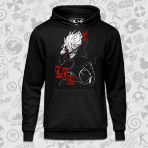 هودی مشکی Dandadan طرح Okarun White and Red