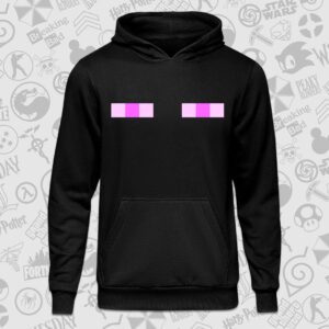 هودی مشکی Minecraft طرح Ender Eyes