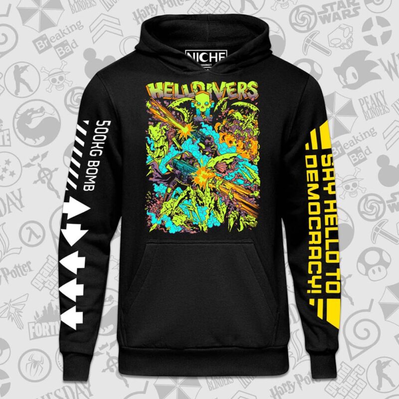 Helldivers Bug Killing Sleeves Hoodie