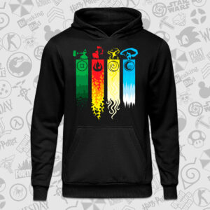 هودی مشکی Avatar The Last Airbender طرح The Four Elements
